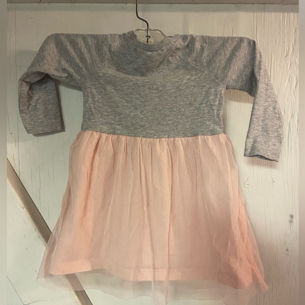 Carters grey pink winking bear girls dress baby toddler 18 months - Picture 5 of 6